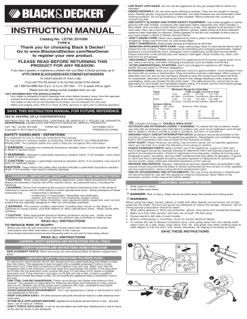 Black & Decker le750 Instruction Manual | Manualzz