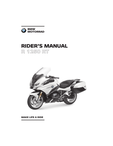 BMW Motorrad R 1250RT Rider's Manual | Manualzz