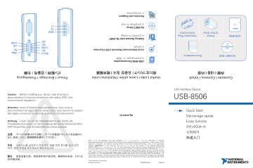 National Instruments USB-8506 Erste Schritte | Manualzz