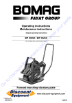 BOMAG BP 25/50 Operating Instructions Manual
