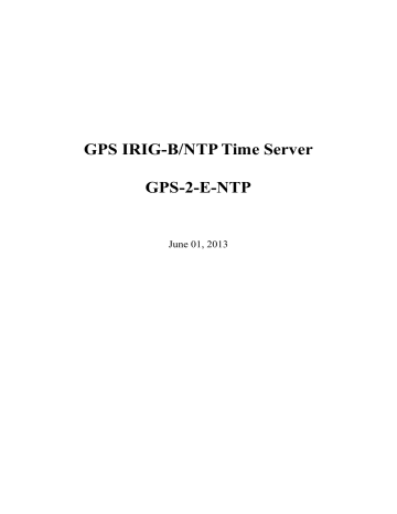 Bueno Electric GPS-2-E-NTP Manual | Manualzz