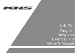 KHS Extended 2.0 Owner's Manual