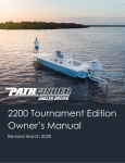 PATHFINDER 2200 Tournament Edition Owner's Manual