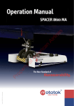 SPACER 8600 MA Operation Manual | Mototok