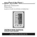 SmartHeart 01-509-HSN Blood Pressure Monitor Manual