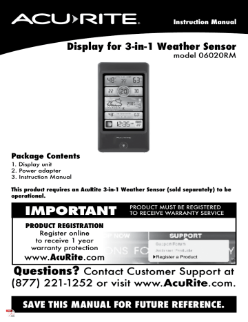 ACU-RITE 06020RM Instruction Manual | Manualzz