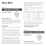 New bee H360 Manual - Safety Instructions and Features