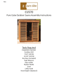 Pure Cube CU570 Sauna Assembly Instructions Manual