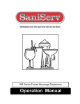 SaniServ WB SERIES Operation Manual - Installation, Operation, &amp; Maintenance