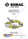BOMAG BT 65 Manual - Operating &amp; Maintenance Instructions