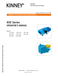 KINNEY KVC-251, KVC-501 Operator's Manual