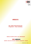 Unigas HRX515 Manual Of Installation - Use - Maintenance