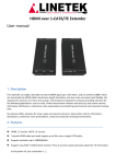 Linetek 50MTR User Manual - HDMI Extender