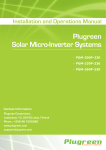 Plugreen PGM-260P-230 Installation &amp; Operation Manual