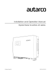 Autarco S2.LH8000 Installation And Operation Manual