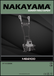 Nakayama 034346 Manual - Electric Tiller Instructions