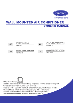 Carrier 42QHE09D8SH Owner's Manual