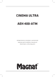 Magnat Audio Cinema Ultra AEH 400-ATM Installation &amp; Warranty Card