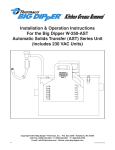 Big Dipper W-250-AST Installation &amp; Operation Instructions
