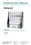 Panlab Rotarod LE8505 Hardware User Manual