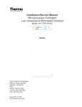 Thermo Electron 3751 Installation &amp; Service Manual