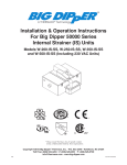 Thermaco Big Dipper W-250-IS-SS Installation &amp; Operation Instructions