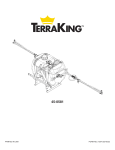TerraKing 45-0581 Manual | 45-gallon Tractor Sprayer