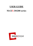 MAXX DS200 Series User Manual - Computer &amp; Robotics Aided Manufacturing