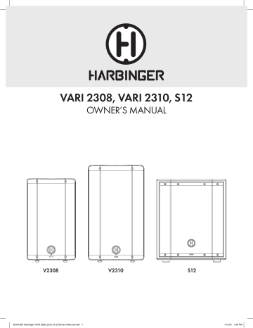Harbinger V2300 Series, V2312, V2315 Owner’s Manual | Manualzz