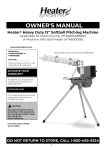Heater Sports HTR6000SBNBF Owner's Manual