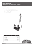 Mountain MTN5520B Manual: 22-Ton Air/Hydraulic Truck Jack