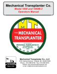MECHANICAL TRANSPLANTER 1000B-3 Operator's Manual