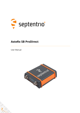 SEPTENTRIO AsteRx SB ProDirect User Manual
