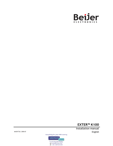 Beijer Electronics EXTER K100 Installation Manual | Manualzz