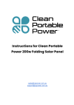 Clean Portable Power CPP 200W FOLDING SOLAR PANEL Instructions Manual