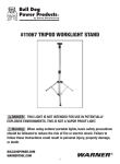Bull Dog Power Products 11067 Tripod Worklight Stand Manual