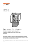 Torc HYFLOW 230-2 Maintenance And Repair Instructions