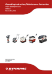 DYNAPAC DRP15X Reversible Plate Compactor - Original Operating Instructions