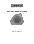 Homewell Essentials Bluetooth Rock Instruction Manual