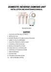 Purenex RO-75 Installation &amp; Maintenance Manual