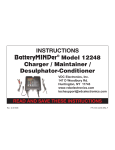 VDC Electronics BatteryMINDer 12248 Instructions Manual