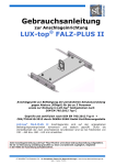 ST Quadrat LUX-top FALZ-PLUS II Instructions For Use Manual