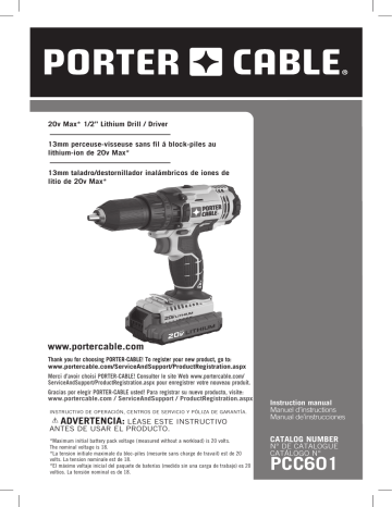 Porter-Cable PCC601 Instruction Manual | Manualzz