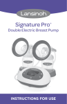 Lansinoh Signature Pro Instructions For Use Manual