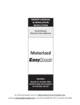 SunSetter EASYSHADE Owner&rsquo;s Manual &amp; Installation Instruction