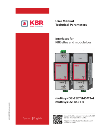 KBR multisys D2-BSET-4 User Manual - Technical Parameters | Manualzz