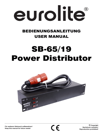 Eurolite SB-1000 CEE-Praktischer 16-A-Stromverteiler im 483-mm-Gehäuse (19) eBa