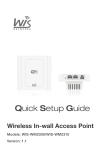 WIS-WM2300 Quick Setup Manual - Wireless In-Wall Access Point
