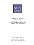 SBIG ST-7XME, ST-9XE Operating Manual