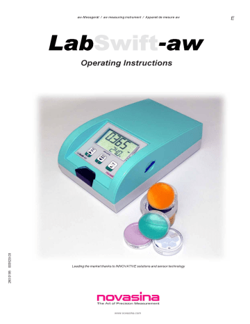 Novasina Labswift Aw Operating Instructions Manual Manualzz